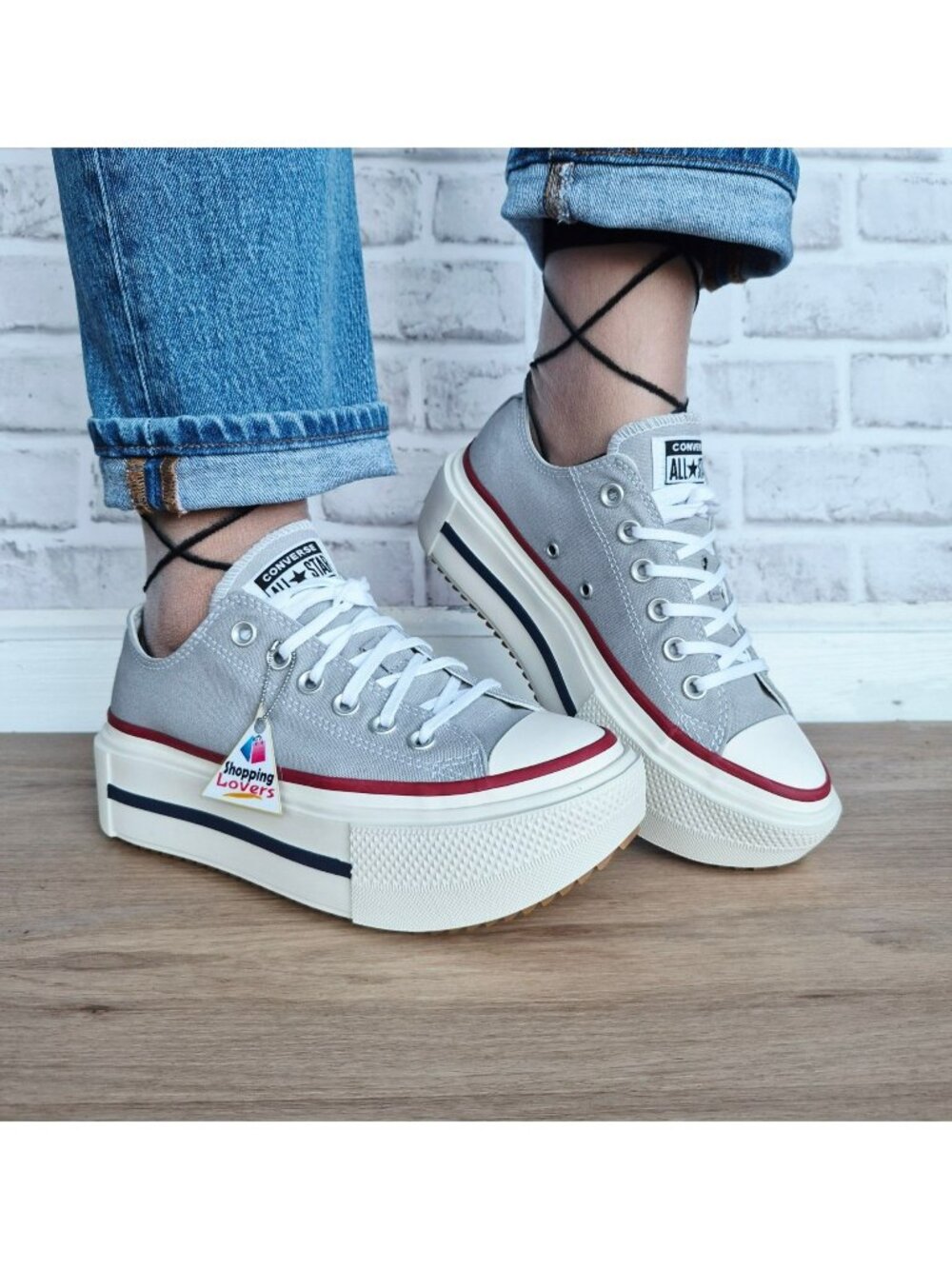 ⭐Converse Chuck Taylor Lift Double Stack 7.5 Women's shoes Sneaker Grey A16065C